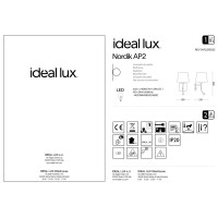 Светильник настенный Ideal Lux Nordik AP2 Черный E14 / LED 158242