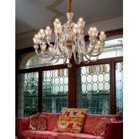 Люстра подвесная Ideal Lux Strauss SP18 Золото E14 140629