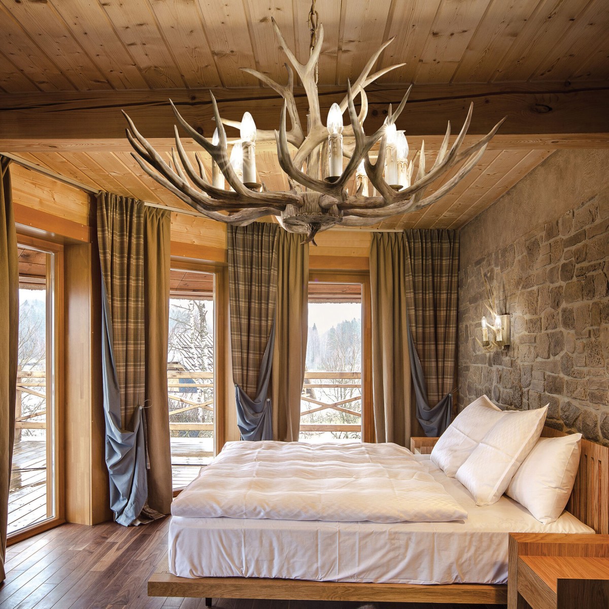 Люстра подвесная Ideal Lux Chalet SP8 Бежевый E14 115504
