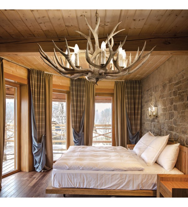 Люстра подвесная Ideal Lux Chalet SP8 Бежевый E14 115504