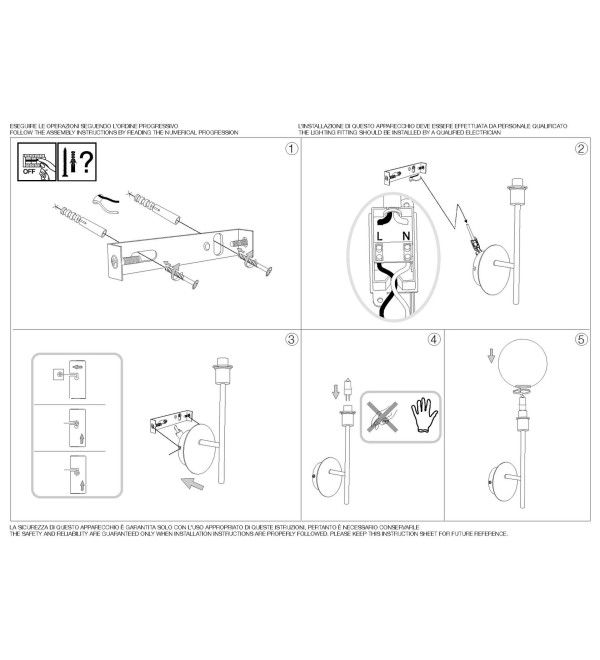 Светильник настенный Ideal Lux Maracas AP1 G4 Латунь 200330