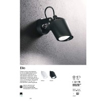 Светильник уличный Ideal Lux Elio AP1 Белый GU10 096483