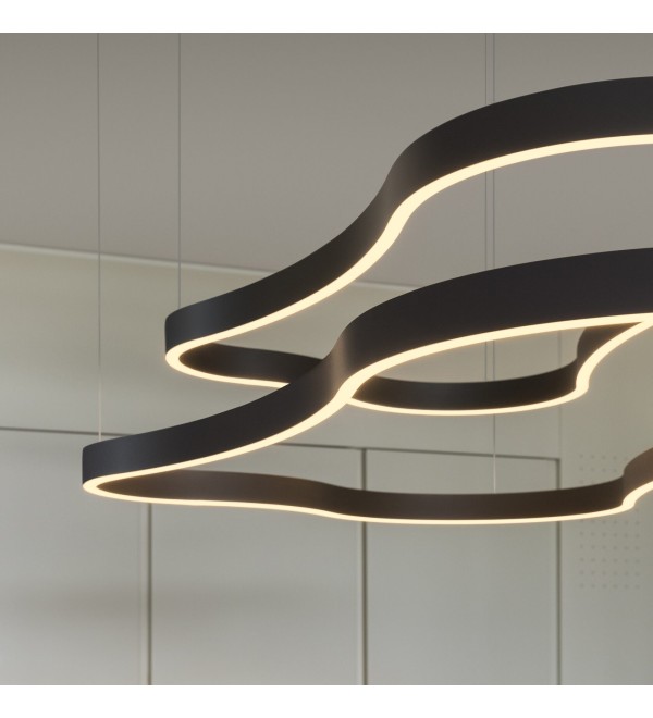 Люстра подвесная Ideal Lux Waves-3 SP Золото LED 3000K 345284