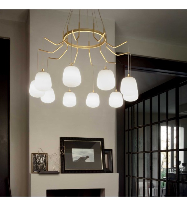Люстра подвесная Ideal Lux Karousel SP10 Латунь G9 206394