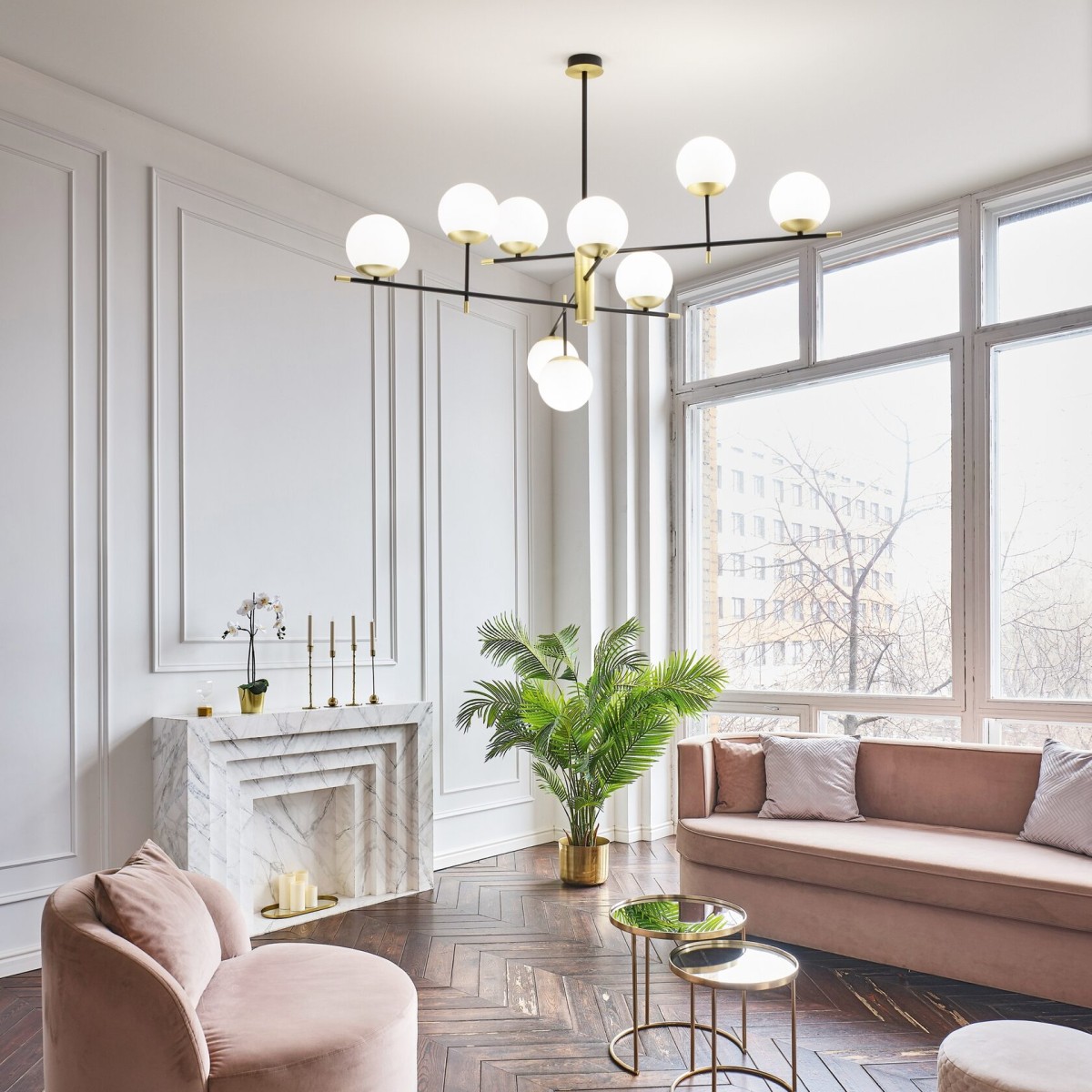 Люстра потолочная Ideal Lux Gourmet PL6 Черный E14 289496