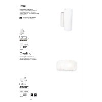 Светильник настенный Ideal Lux Paul AP2 Round Белый G9 060620