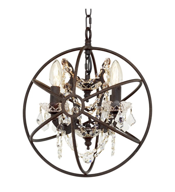 Подвесная люстра LOFT IT Foucaults orb crystal LOFT1897/4