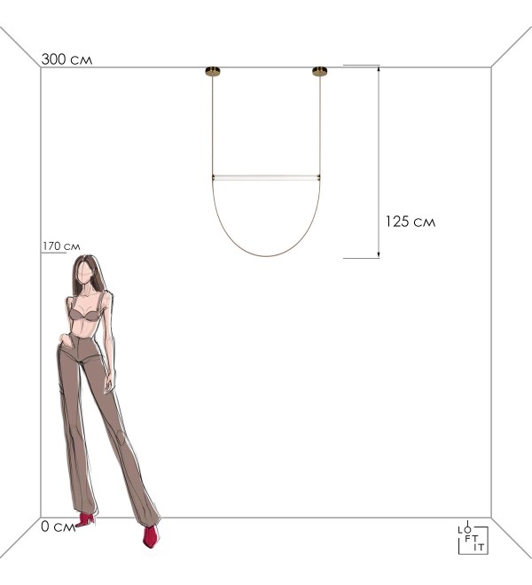 Подвесной светильник LOFT IT Liana 10221/1250