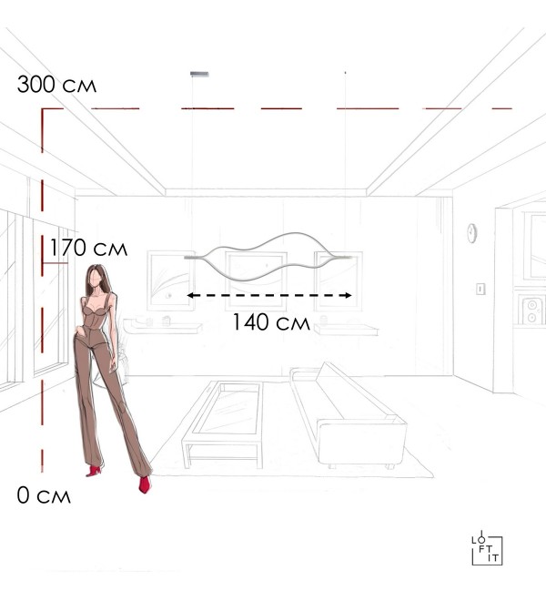 Подвесной светильник LOFT IT Tape Light 10403/1400 SN