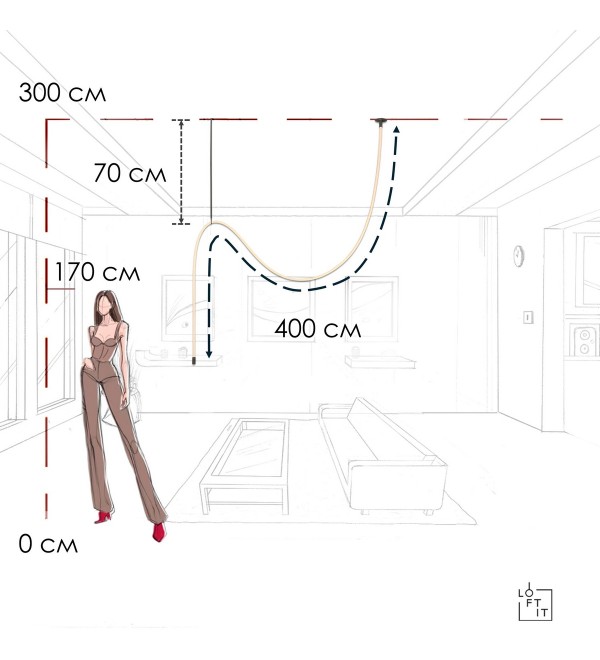 Потолочный светильник LOFT IT Thread 10388C Black