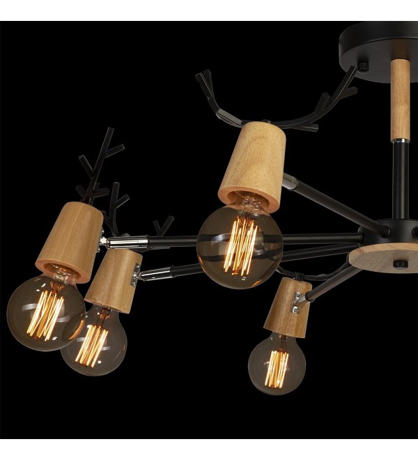 Люстра на штанге LOFT IT Sven 10024/8 Black