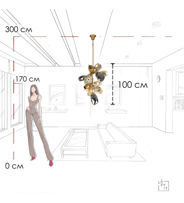 Подвесная люстра LOFT IT Britannica 10401/600M