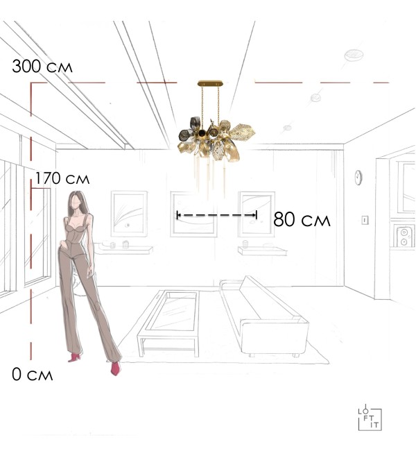 Подвесная люстра LOFT IT Britannica 10401/800L