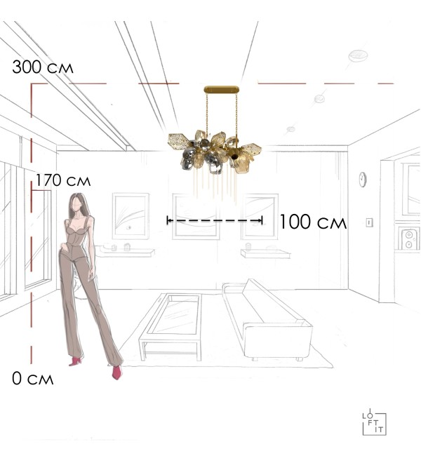 Подвесная люстра LOFT IT Britannica 10401/1000L