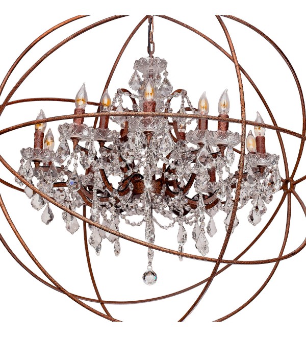 Подвесная люстра LOFT IT Foucaults orb crystal LOFT1897/15