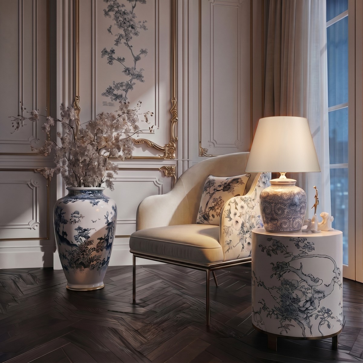 Настольная лампа LOFT IT Orchid 10491T Blue