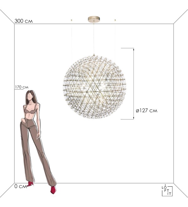 Подвесной светильник LOFT IT Raimond 9027-127 Gold
