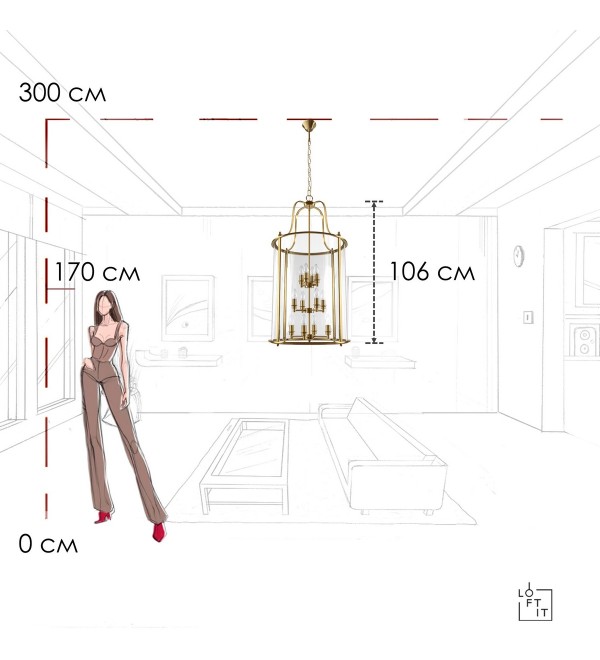 Подвесной светильник LOFT IT Lighthouse 10456/12 AB