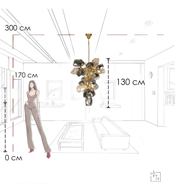 Подвесная люстра LOFT IT Britannica 10401/800M