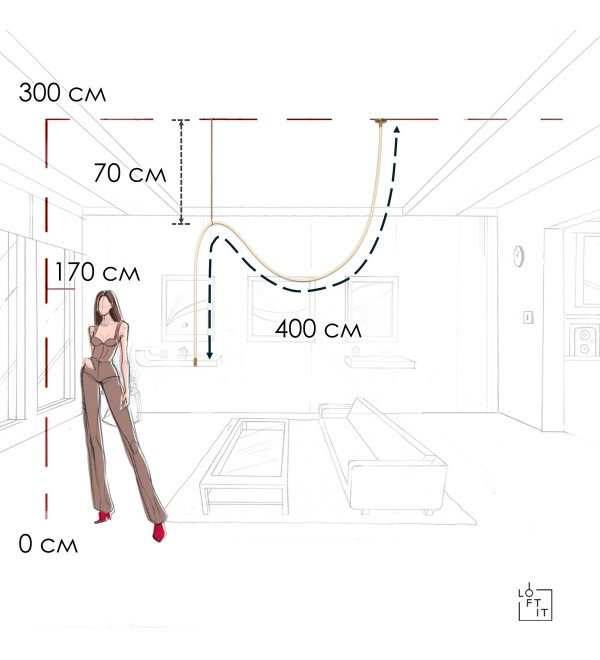 Потолочный светильник LOFT IT Thread 10388C Brass