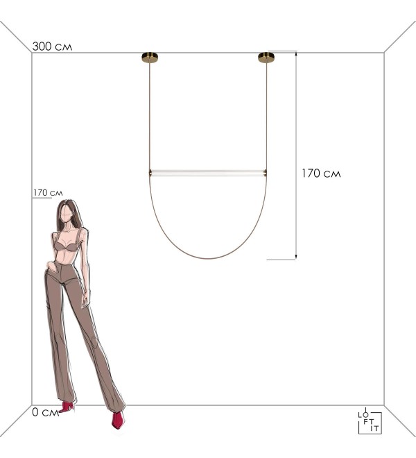 Подвесной светильник LOFT IT Liana 10221/1700