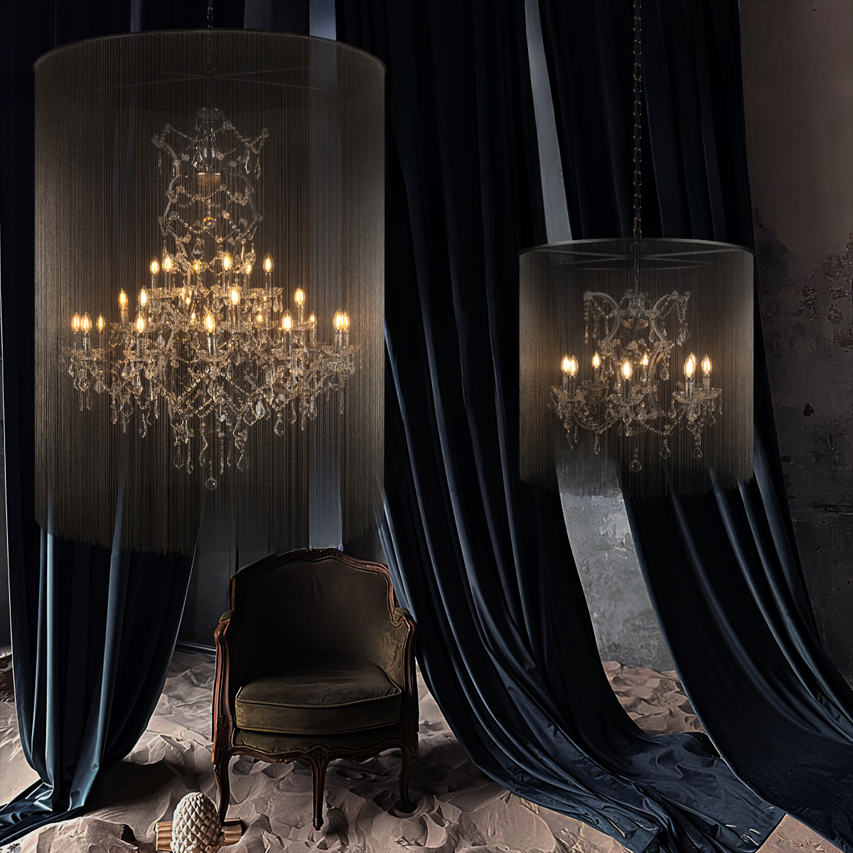 Подвесная люстра LOFT IT Vaille Crystal 10450/1200