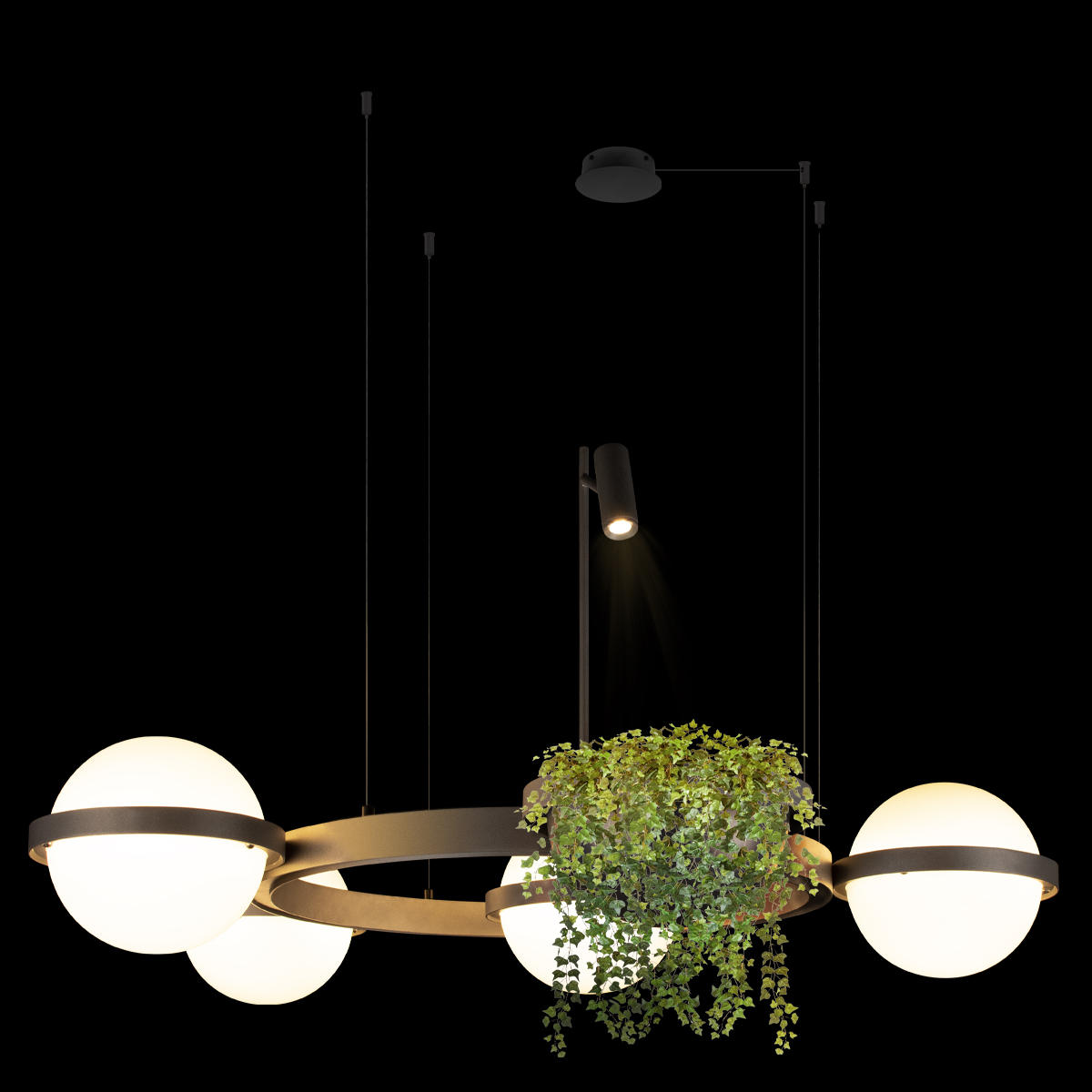 Подвесной светильник LOFT IT Jardin 10121/4 Dark grey
