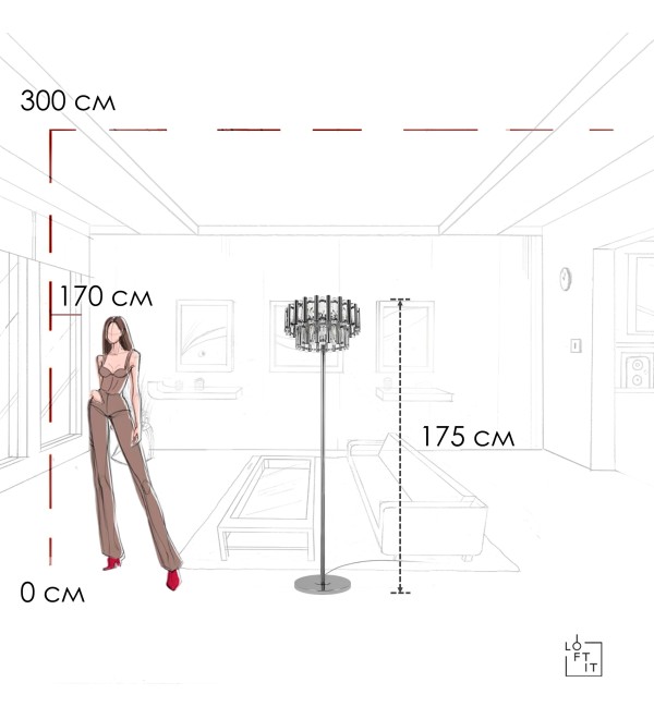 Торшер LOFT IT Boucle 10438F