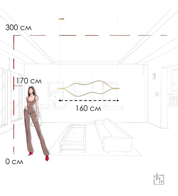 Подвесной светильник LOFT IT Tape Light 10403/1600 AB