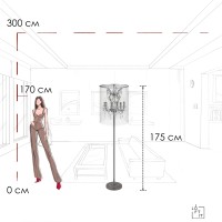 Торшер LOFT IT Vaille Crystal 10450F
