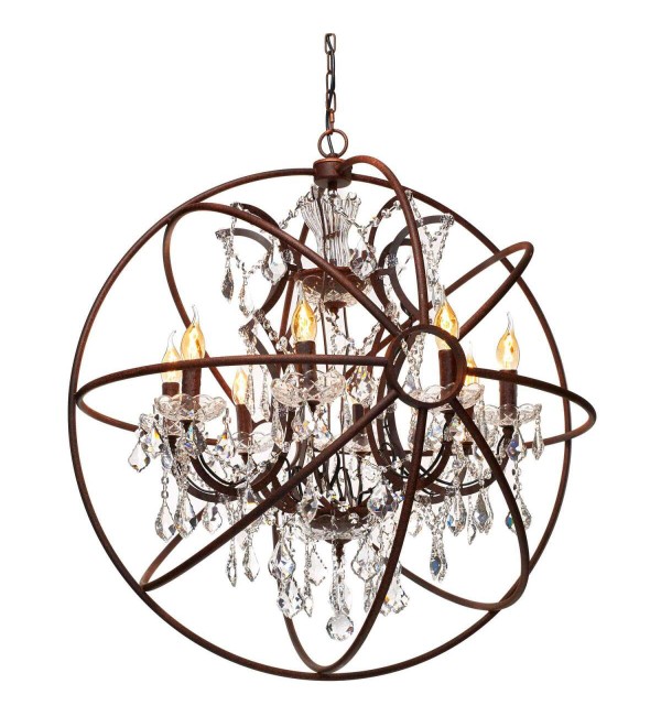 Подвесная люстра LOFT IT Foucaults orb crystal LOFT1897/8
