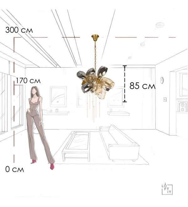 Подвесная люстра LOFT IT Britannica 10401/800S