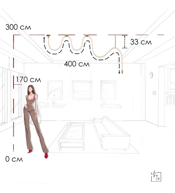 Потолочный светильник LOFT IT Thread 10388B Brass
