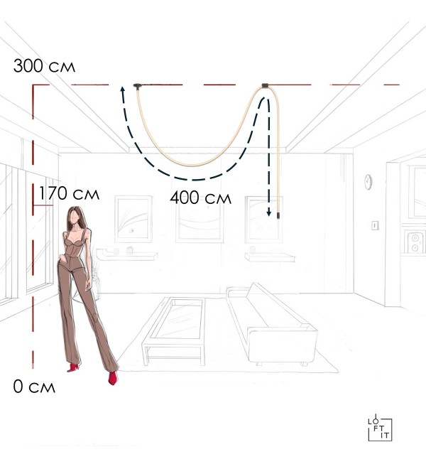 Потолочный светильник LOFT IT Thread 10388A Black