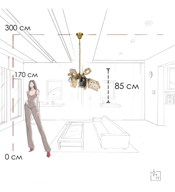 Подвесная люстра LOFT IT Britannica 10401/600S