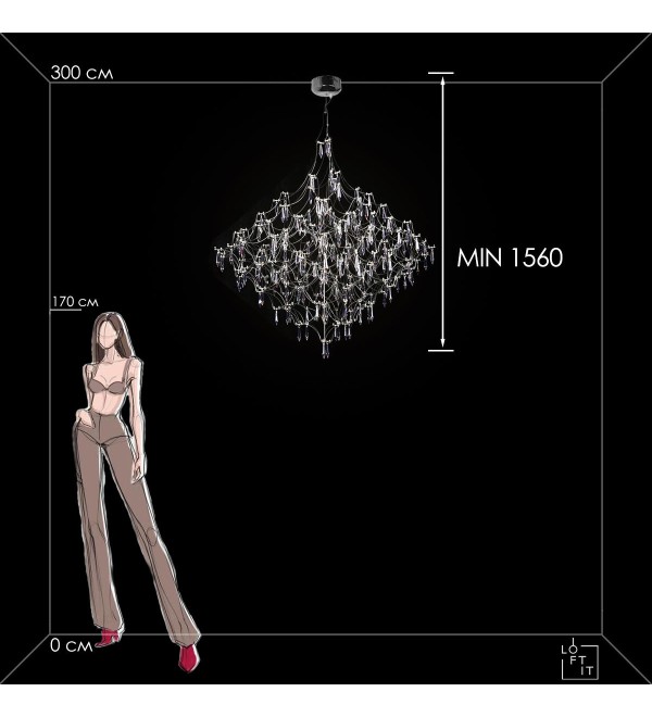 Подвесной светильник LOFT IT Mira 10259/1200 Silver Asfour