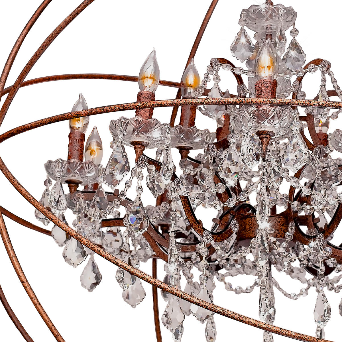 Подвесная люстра LOFT IT Foucaults orb crystal LOFT1897/15