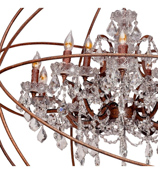 Подвесная люстра LOFT IT Foucaults orb crystal LOFT1897/15
