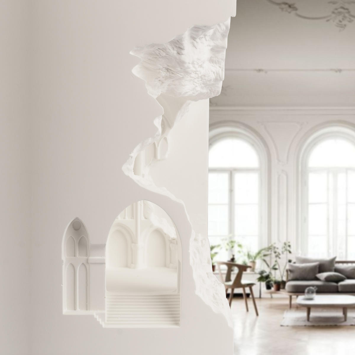 Гипсовый встраиваемый светильник под покраску LOFT IT Antique 10355C
