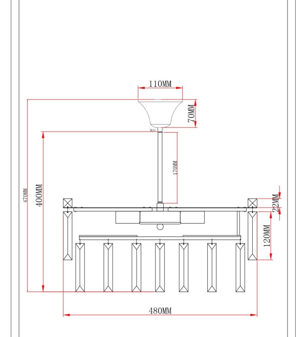 Люстра подвесная Moderli V10737-6P Crystal