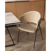 Стул Бруно NEW велюр кремовый