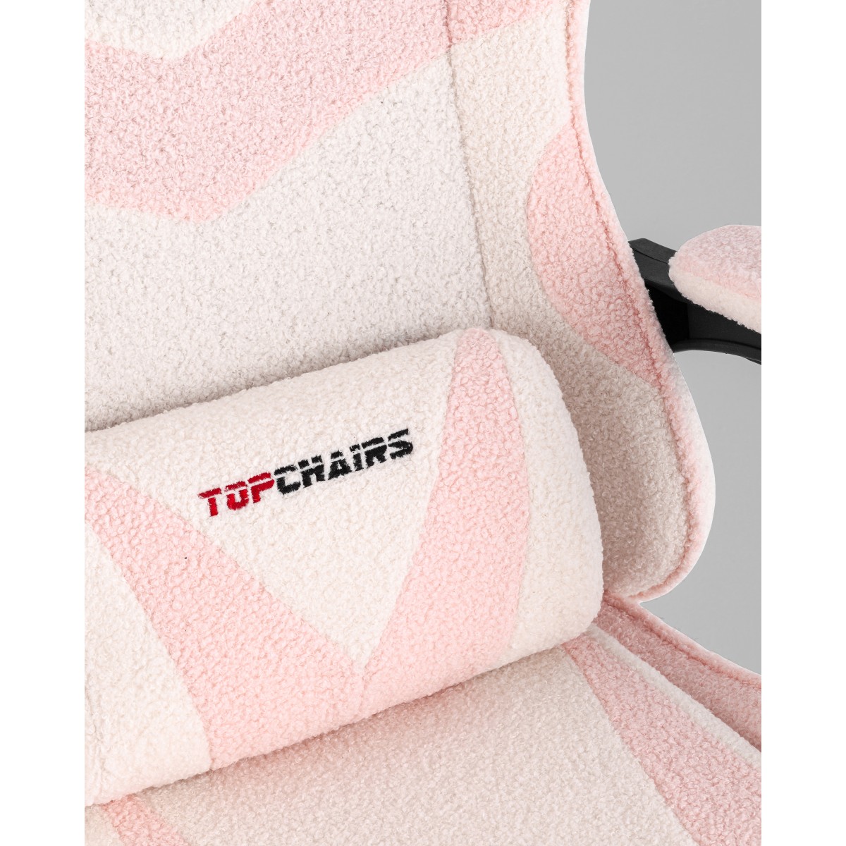 Кресло спортивное TopChairs MG-7019 букле бело-розовый