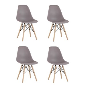 Стул Eames Style DSW темно-серый x4 (разборный каркас)