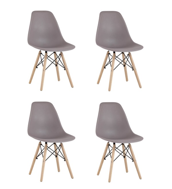 Стул Eames Style DSW темно-серый x4 (разборный каркас)