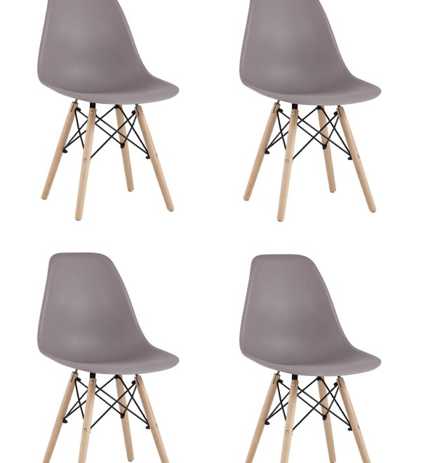 Стул Eames Style DSW темно-серый x4 (разборный каркас)