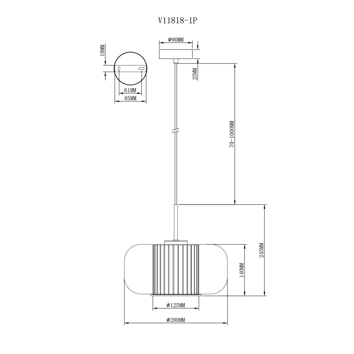 Светильник подвесной Moderli V11818-1P Ember