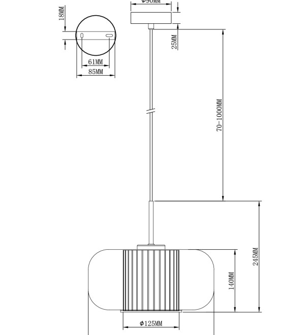 Светильник подвесной Moderli V11818-1P Ember
