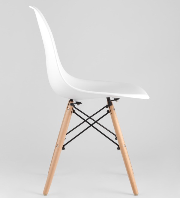 Стул Eames Style DSW белый (разборный каркас)