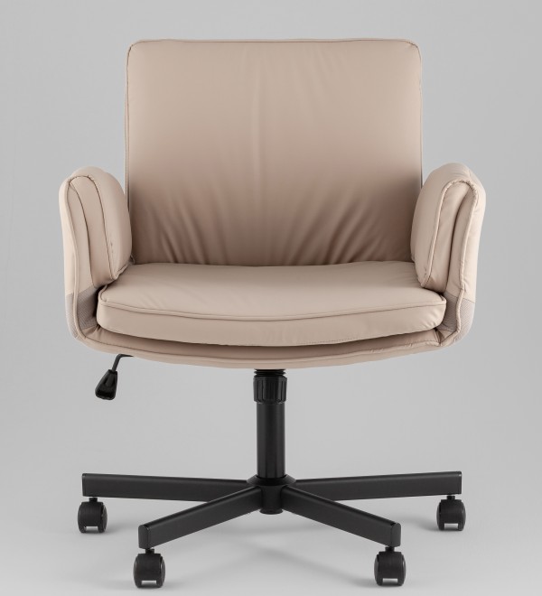 Кресло офисное TopChairs Foldo с откидными подлокотниками бежевое
