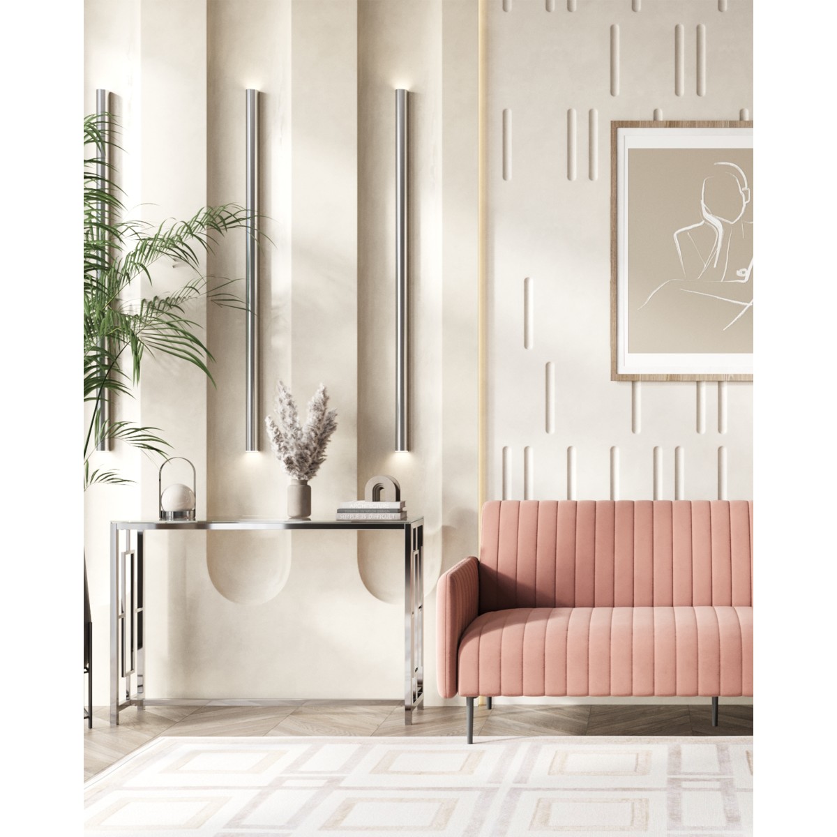 Консоль БРУКЛИН 115*30 серебро